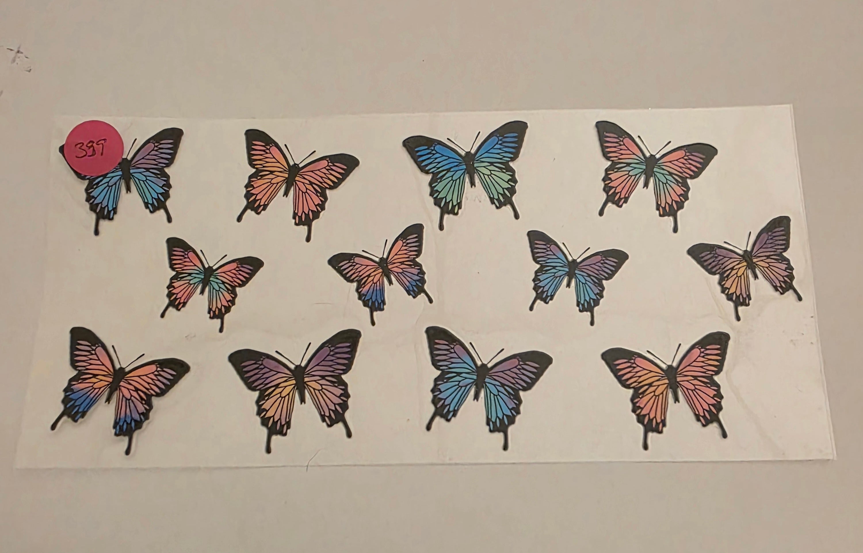 blue/orange butterflies #339