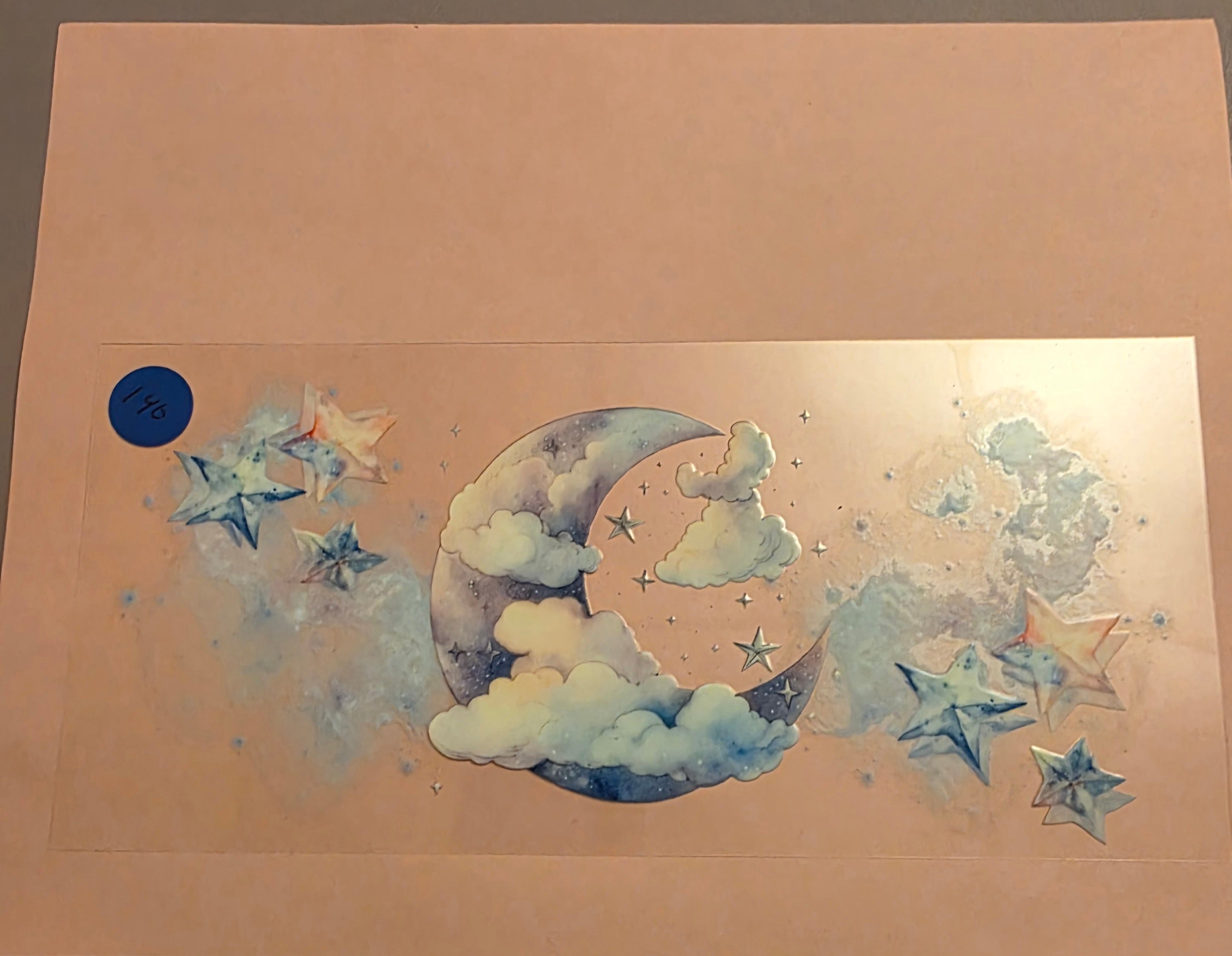 Moon and stars