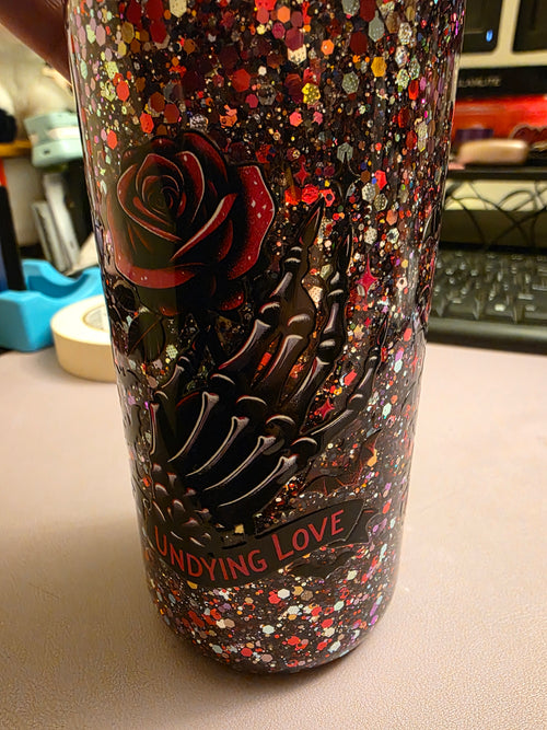 20 Oz snowglobe Glitter Tumbler