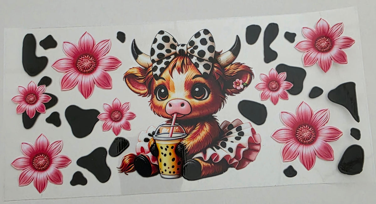 Highland cow polka dots 099