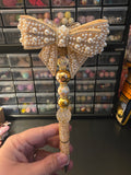Pearl beaded bow pen