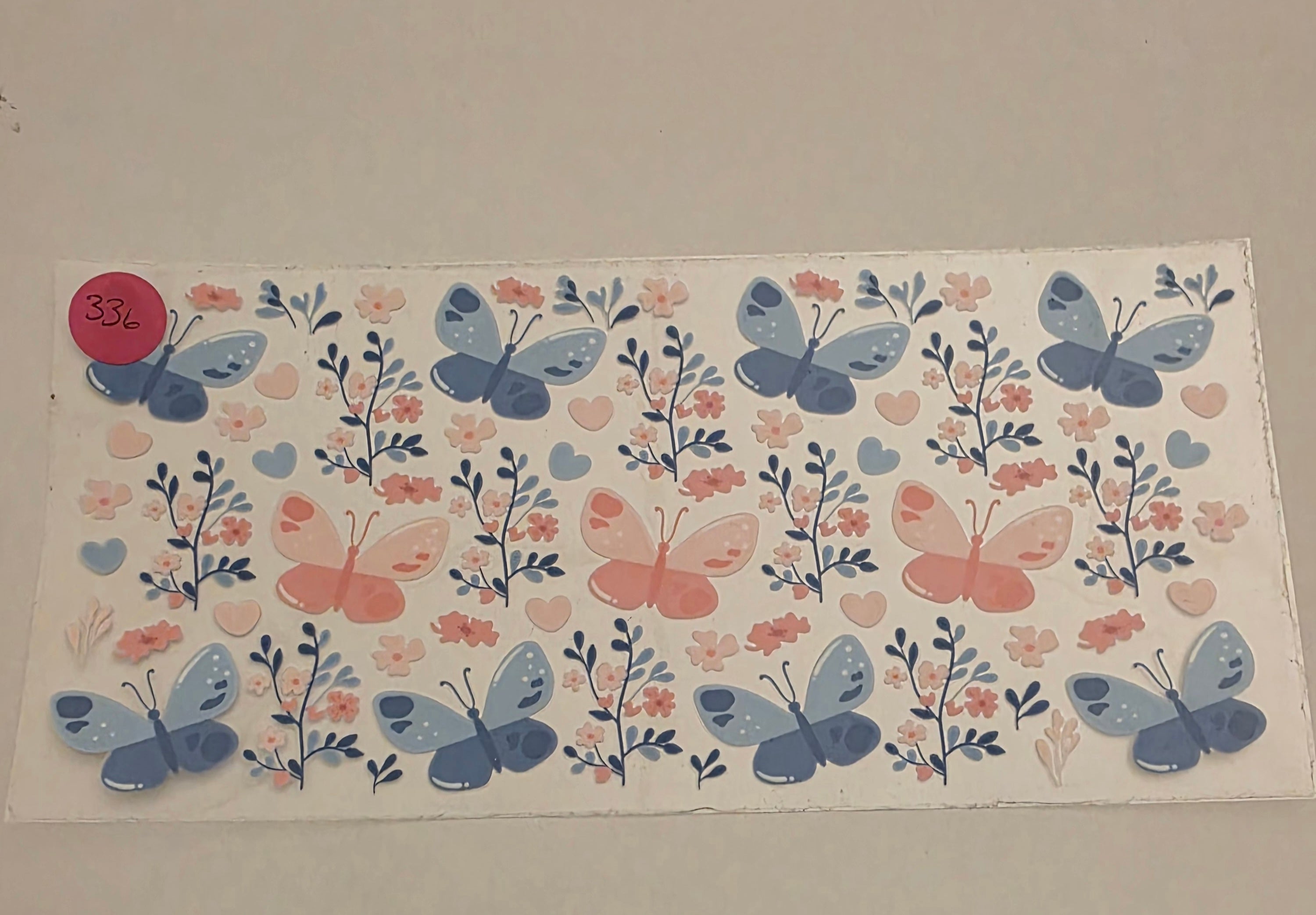 pink/blue butterflies #336