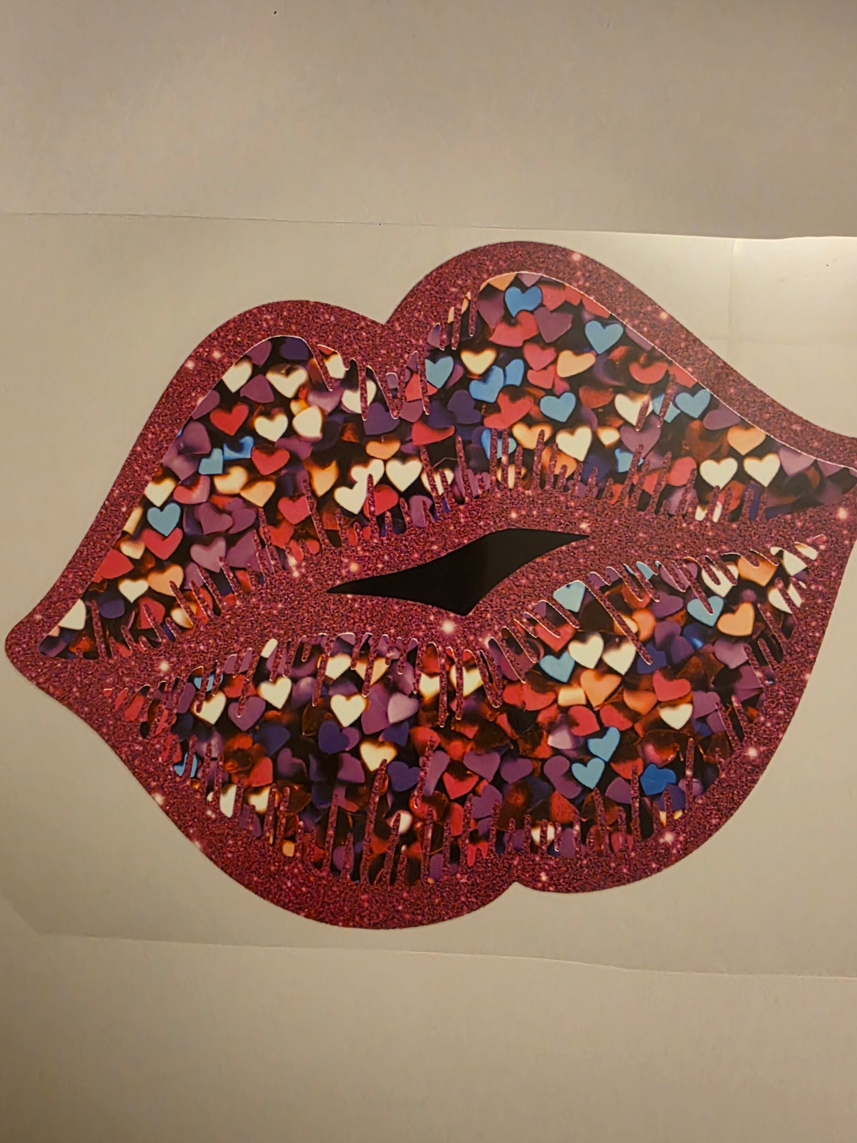 Lips with Hearts