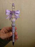 Purple sparkles with bow