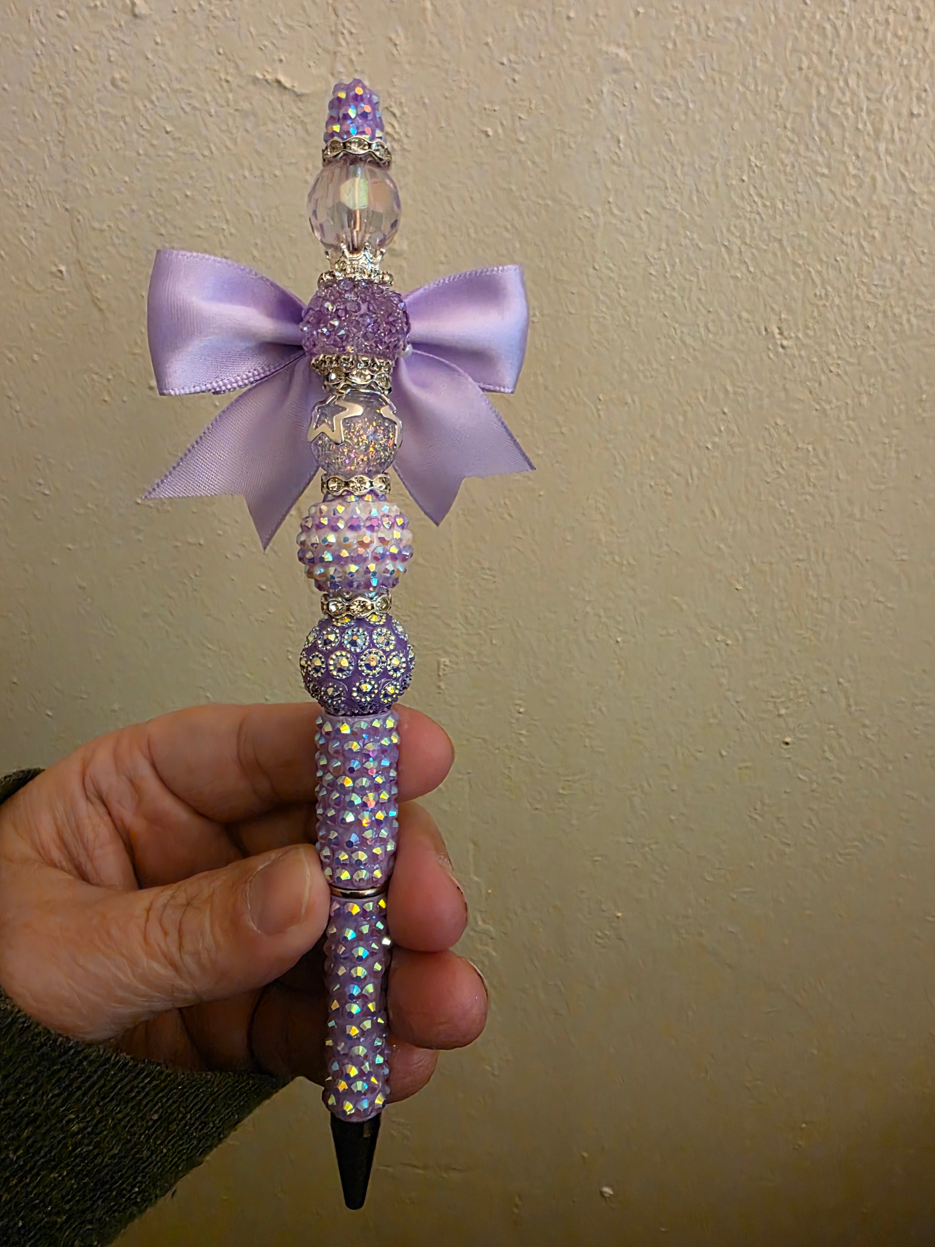Purple sparkles with bow