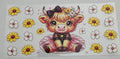 Highland cow black bow 088