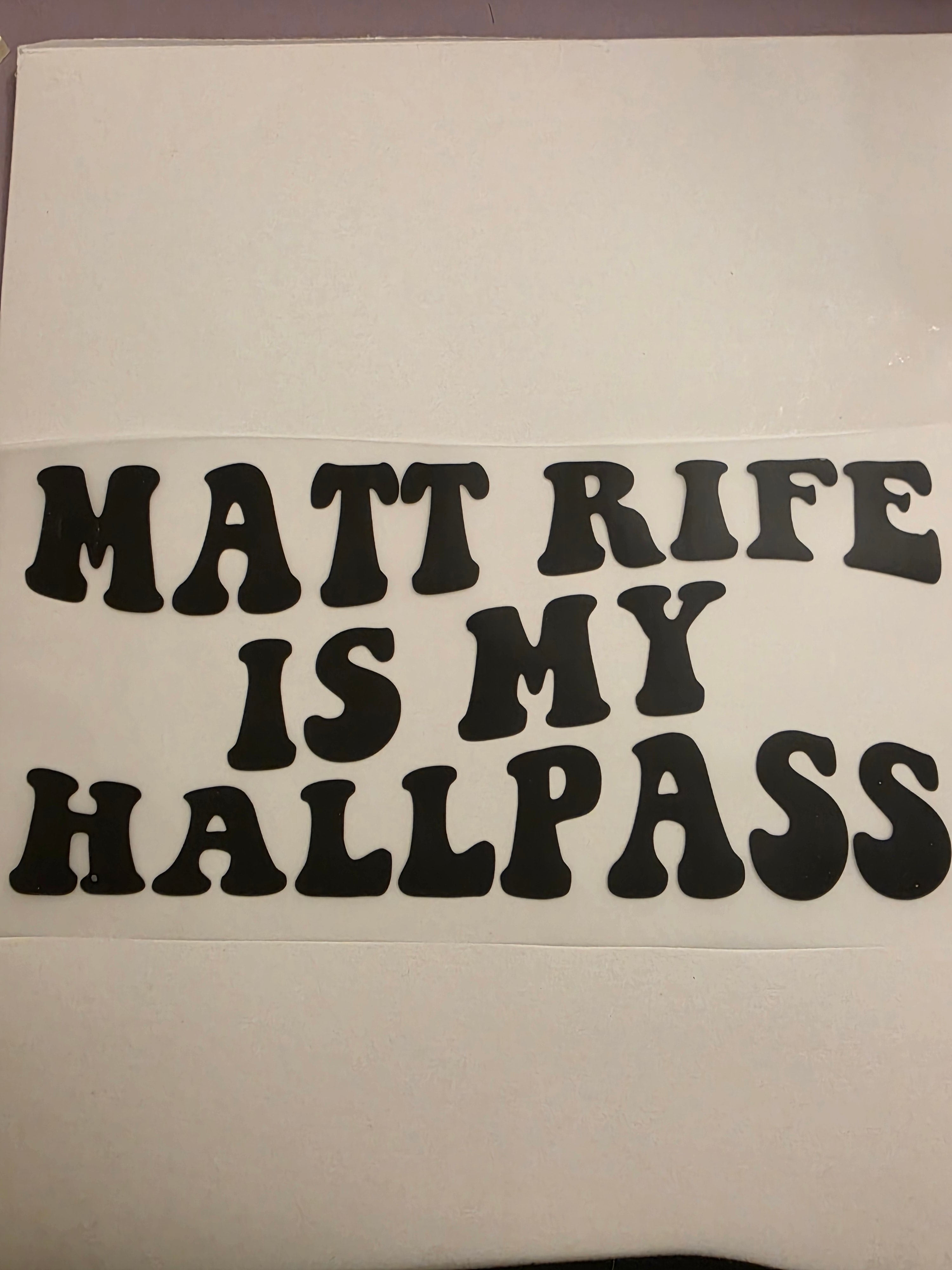 Hall Pass